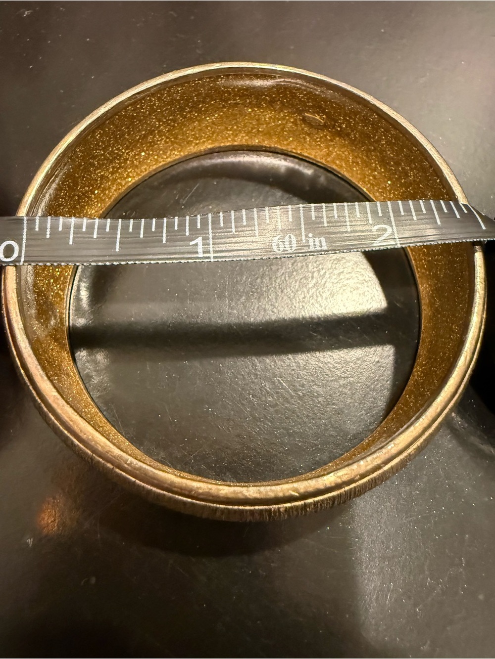 CHANEL Authentic Textured Metallic Gold Tone Bangle Bracelet - Picture 4 of 6